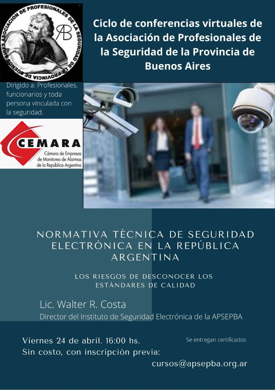 Ciclo de charlas virtuales-Normatividad en Seguridad electrónica
